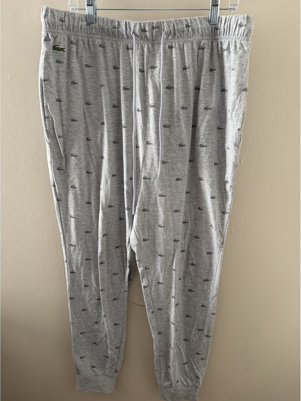 LACOSTE Sleepwear Gray Pants Cotton Blend Pockets Men’s Size Xl